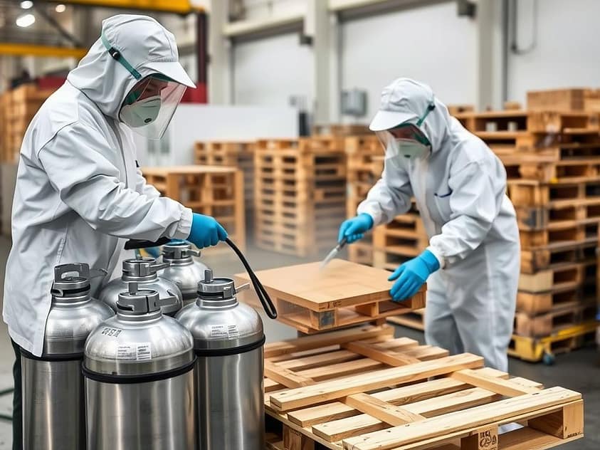 Aplikasi methyl bromide untuk fumigasi kayu sesuai standar ISPM 15 Aplikasi methyl bromide untuk fumigasi kayu sesuai standar ISPM 15