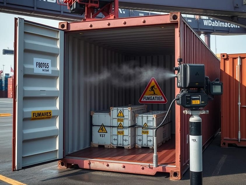 Proses jasa fumigasi kontainer untuk sertifikasi ekspor Proses jasa fumigasi kontainer untuk sertifikasi ekspor