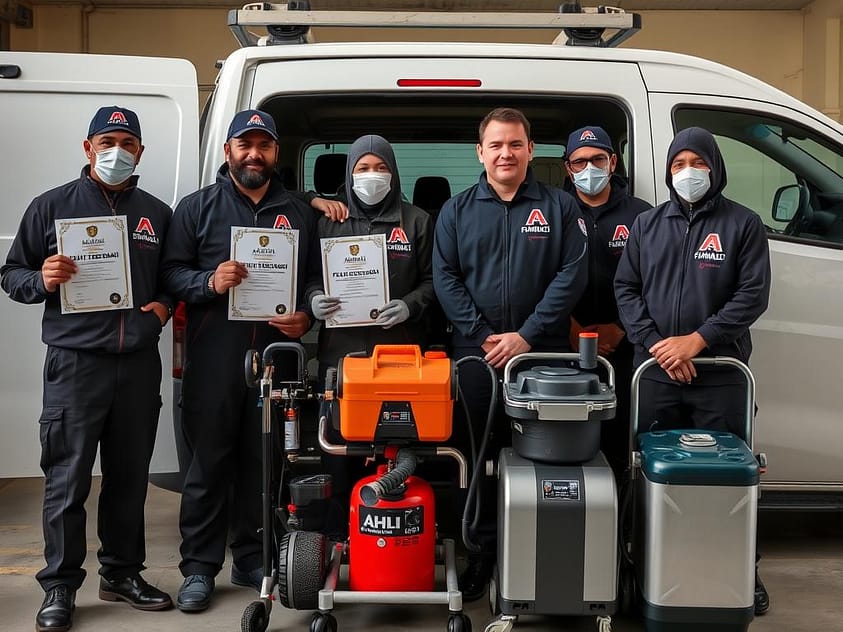 Tim AHLI FUMIGASI dengan peralatan lengkap dan sertifikasi resmi Tim AHLI FUMIGASI dengan peralatan lengkap dan sertifikasi resmi