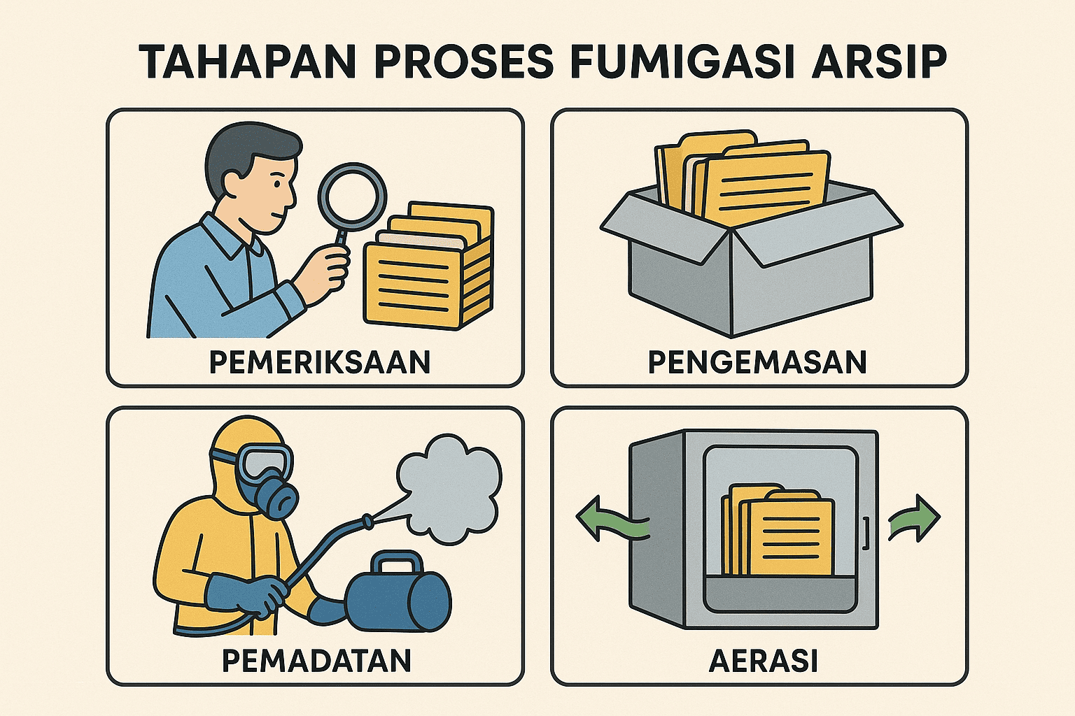 Tahapan Proses Fumigasi Arsip